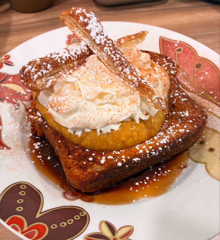 pumpkin pie french toast 😍😍 #sundaybrunch